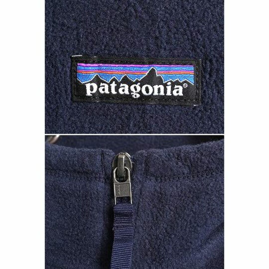 patagonia(パタゴニア)のUS企画 18年製 パタゴニア クラシック シンチラ マースピアル レディース S Patagonia フリース ジャケット プルオーバー ハーフジップ 紺 レディースのジャケット/アウター(ブルゾン)の商品写真