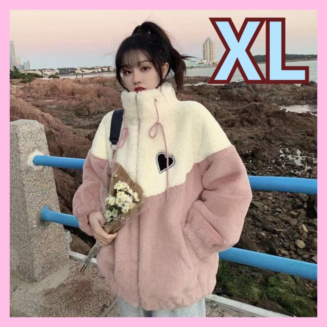 【大人気】レディース アウター ゆったり かわいい 韓国 シンプル ピンク  レディースのジャケット/アウター(ブルゾン)の商品写真