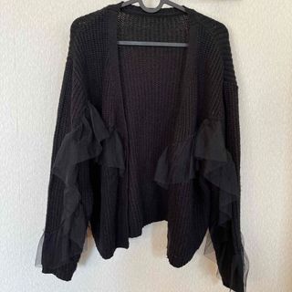 ザラ(ZARA)の♡本日限定お値下♡セレクト購入 チュール ニット カーディガン♡M(カーディガン)