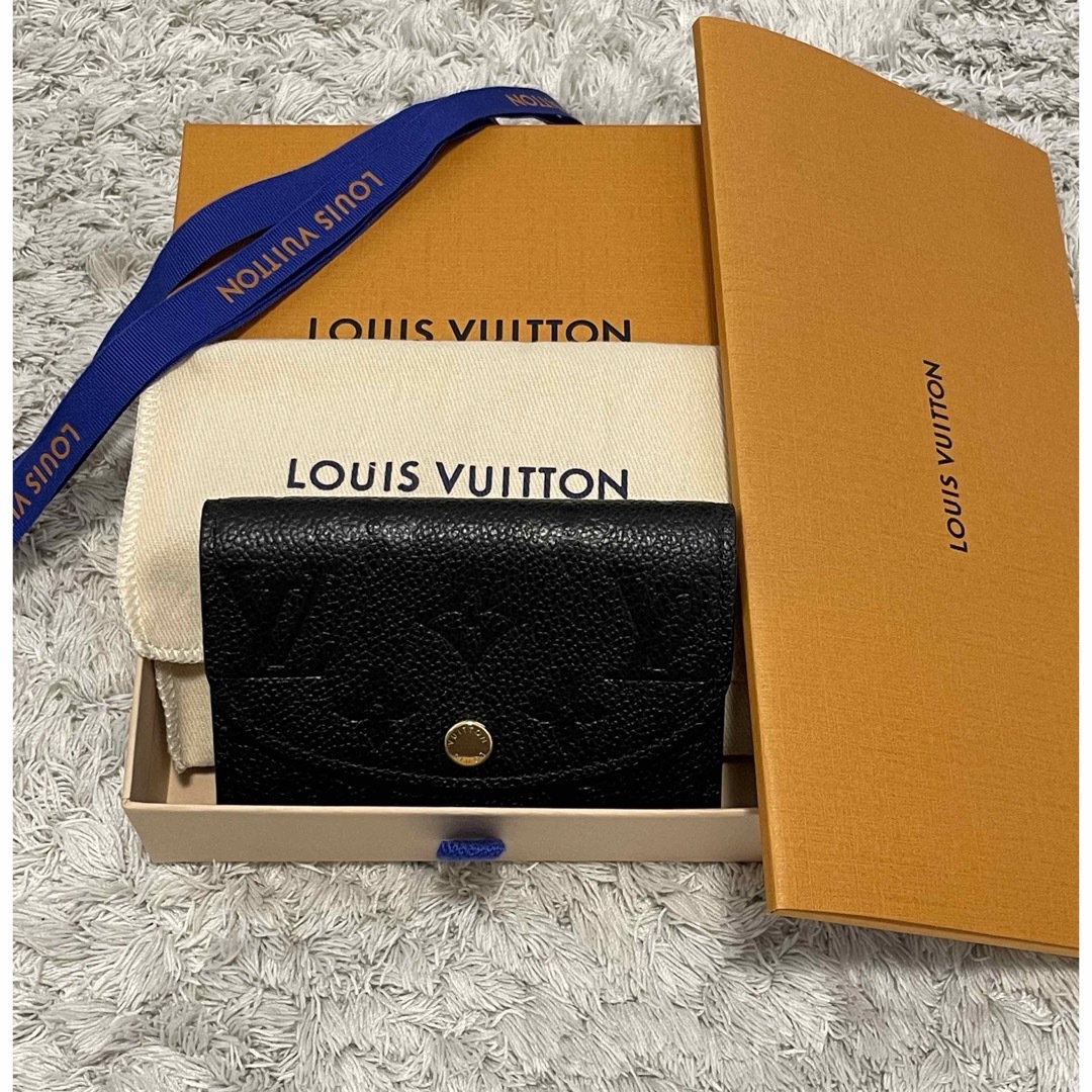 LOUIS VUITTON(ルイヴィトン)のヴィトン　ポルトモネ　ロザリ　　コンパクトウォレット　ノワール　アンプラント レディースのファッション小物(財布)の商品写真