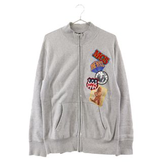 ヒステリックグラマー(HYSTERIC GLAMOUR)のHYSTERIC GLAMOUR ヒステリックグラマー ×MC5 ワッペンデザインスウェットジャケット グレー(フライトジャケット)