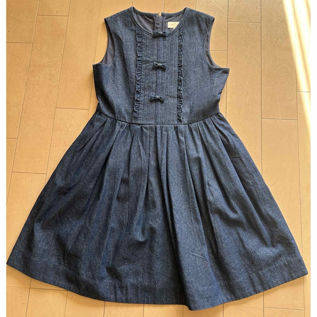 kate spade new york(ケイトスペードニューヨーク)のケイトスペード　デニムワンピース　160cm キッズ/ベビー/マタニティのキッズ服女の子用(90cm~)(ワンピース)の商品写真