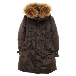 モンクレール(MONCLER)のMONCLER モンクレール PHALANGERE ファー付きダウンコート レディース 220934991425 ブラウン(その他)