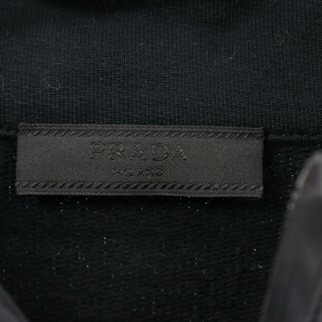 PRADA(プラダ)のPRADA プラダ 袖切替ナイロンジップアップジャケット SJC567 Q86 ブラック メンズのジャケット/アウター(ナイロンジャケット)の商品写真