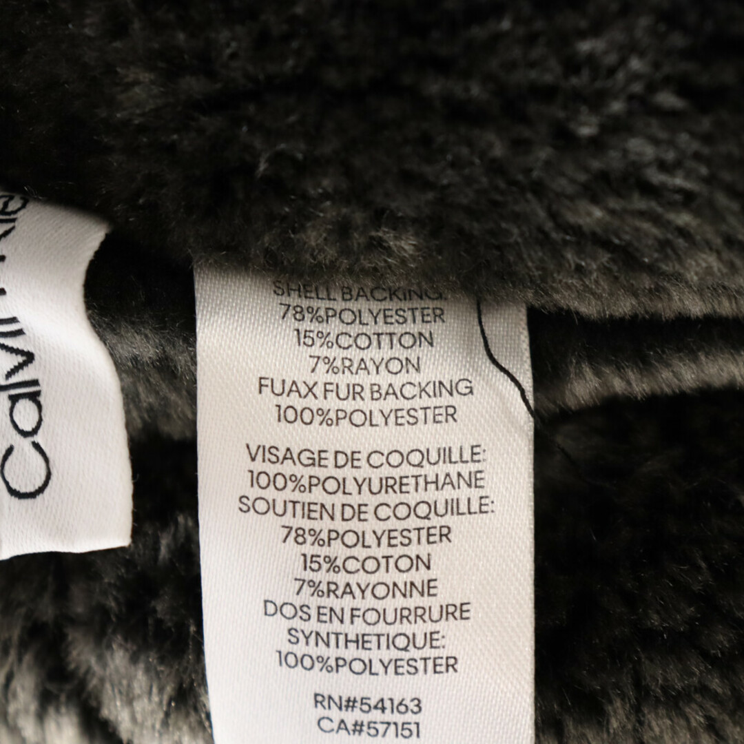 Calvin Klein(カルバンクライン)のCalvin Klein カルバンクライン ジップアップファーレザージャケット ブラック CM99P419 メンズのジャケット/アウター(フライトジャケット)の商品写真