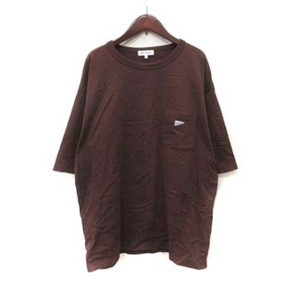 ザショップティーケー(THE SHOP TK)のザショップティーケー Tシャツ カットソー 半袖 ワッペン XL 茶 ブラウン(Tシャツ/カットソー(半袖/袖なし))