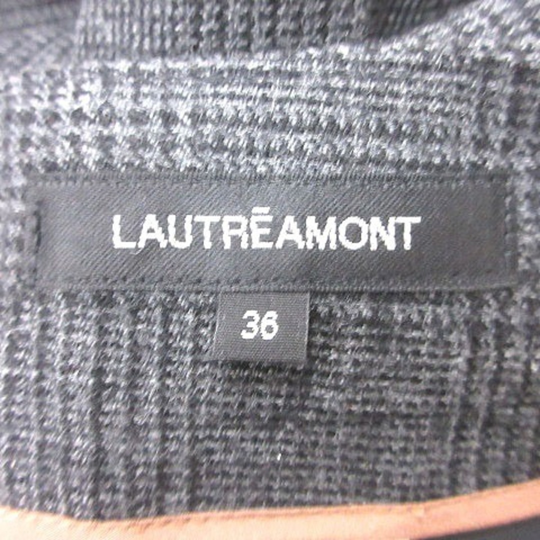 LAUTREAMONT(ロートレアモン)のロートレアモン テーパードパンツ グレンチェック ウール 36 グレー レディースのパンツ(その他)の商品写真