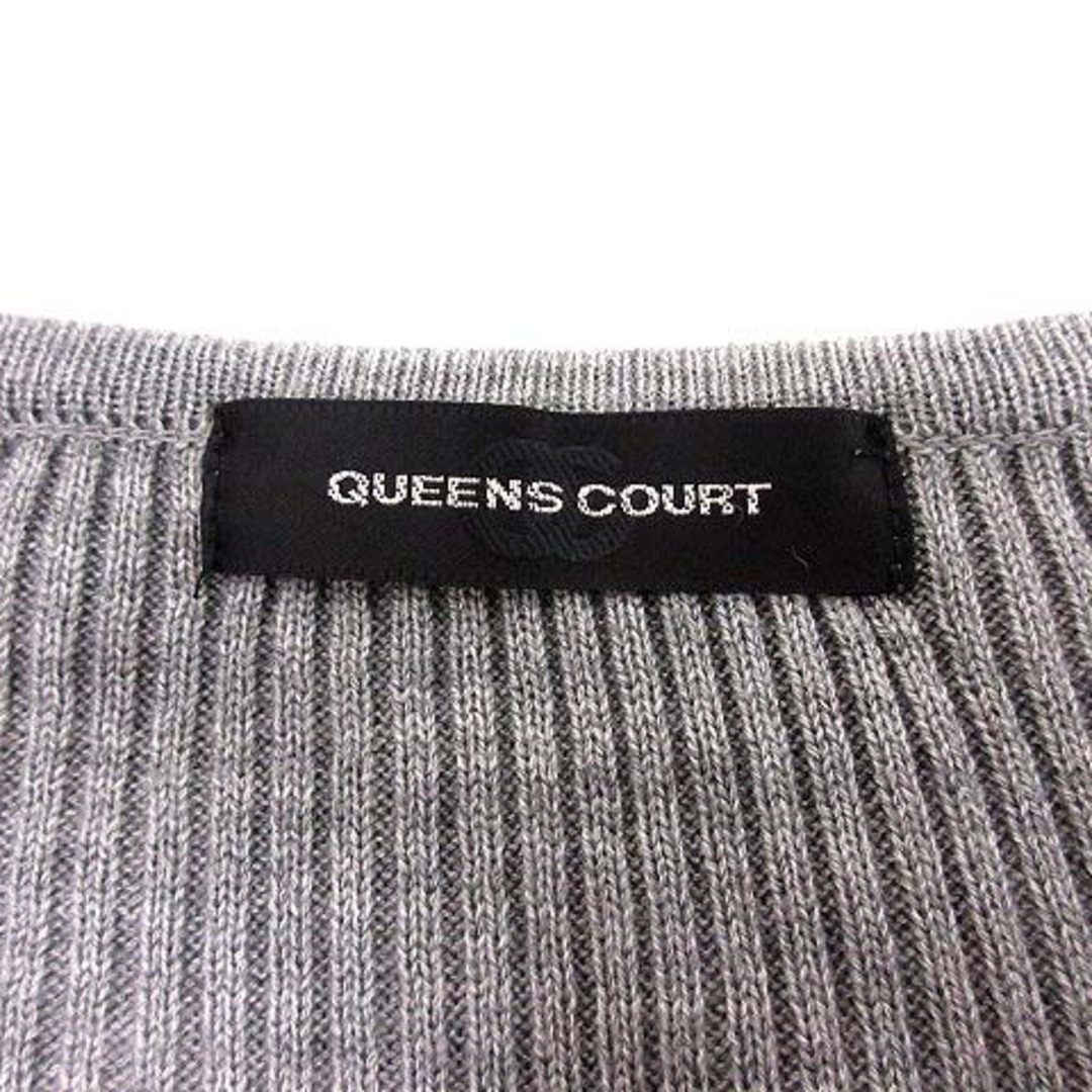 QUEENS COURT(クイーンズコート)のQUEENS COURT ニット カットソー ペプラム 長袖 2 グレー /YK レディースのトップス(ニット/セーター)の商品写真