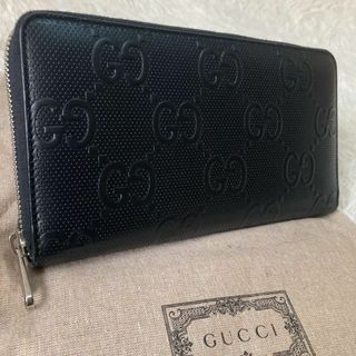 Gucci - グッチ GGキャンバス ラウンドファスナー 長財布 超美品【鑑定