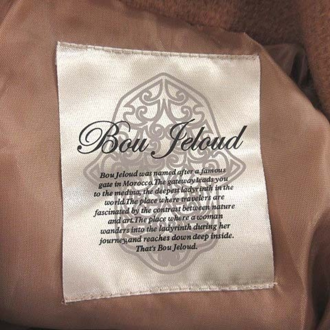 Bou Jeloud(ブージュルード)のブージュルード コート ケープ ステンカラー ウエストマーク 総裏地 38 茶  レディースのジャケット/アウター(その他)の商品写真