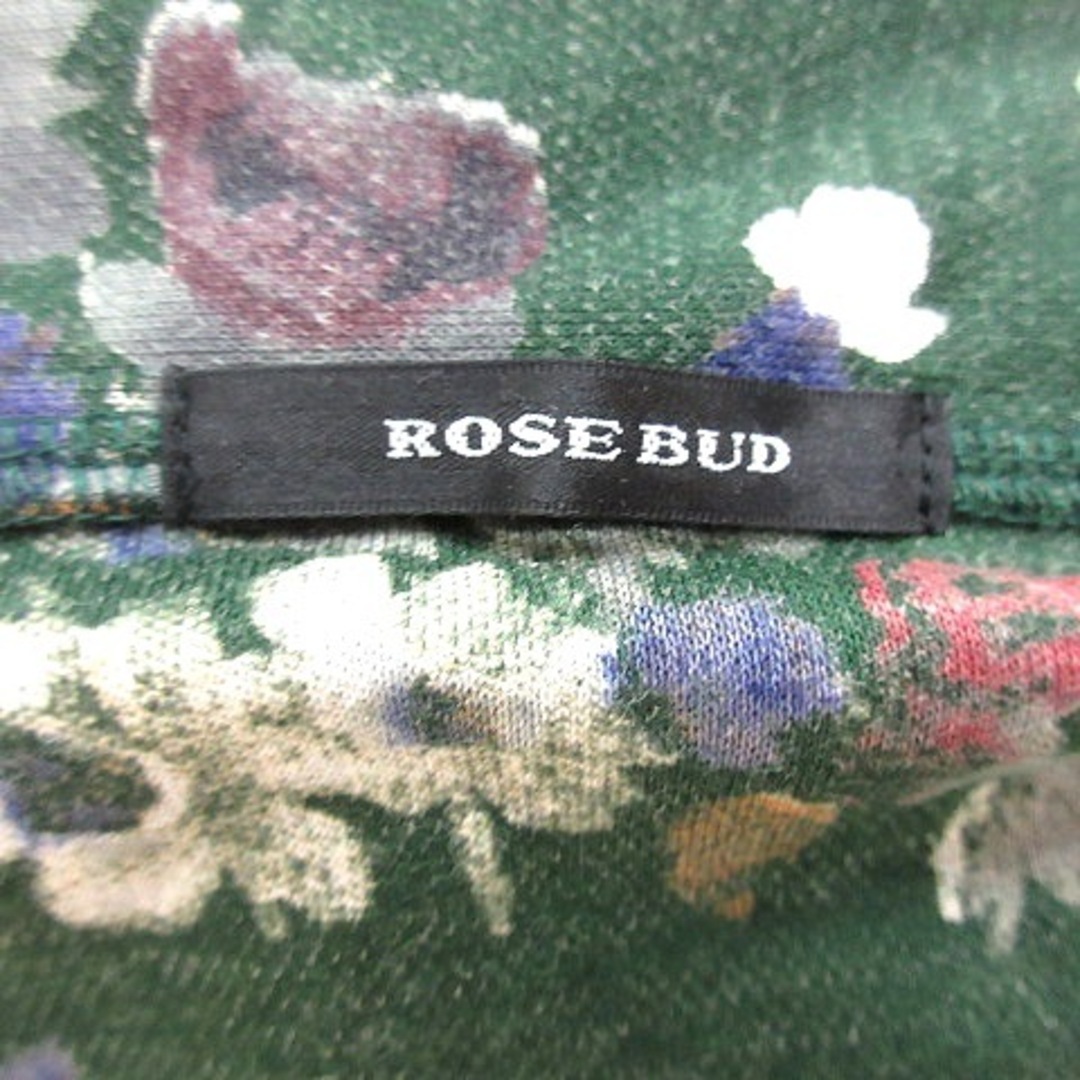 ROSE BUD(ローズバッド)のローズバッド パンツ オールインワン ボウタイ 花柄 長袖 F 緑 グリーン レディースのパンツ(サロペット/オーバーオール)の商品写真