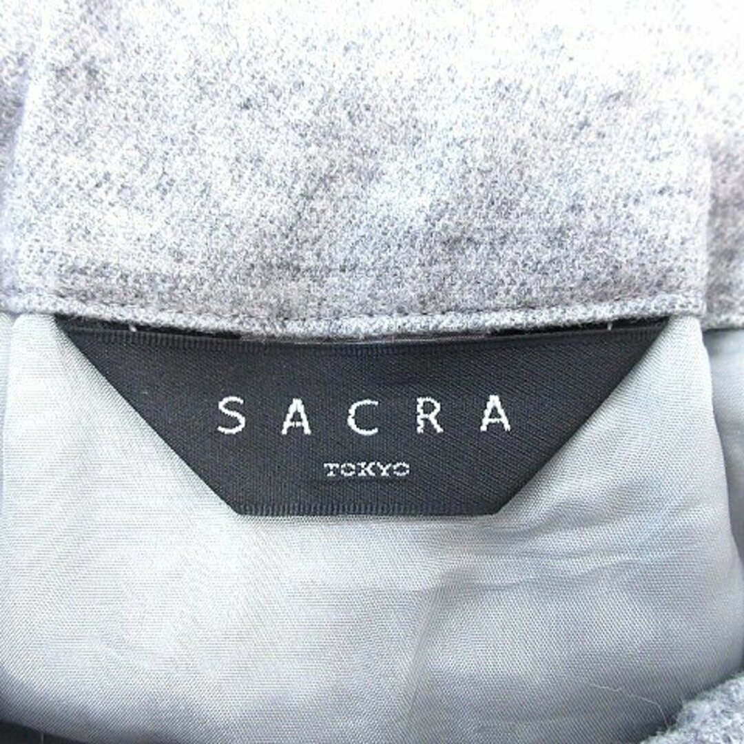 SACRA(サクラ)のサクラ フレアスカート ミモレ ロング ウール カシミヤ混 36 グレー /AU レディースのスカート(ロングスカート)の商品写真