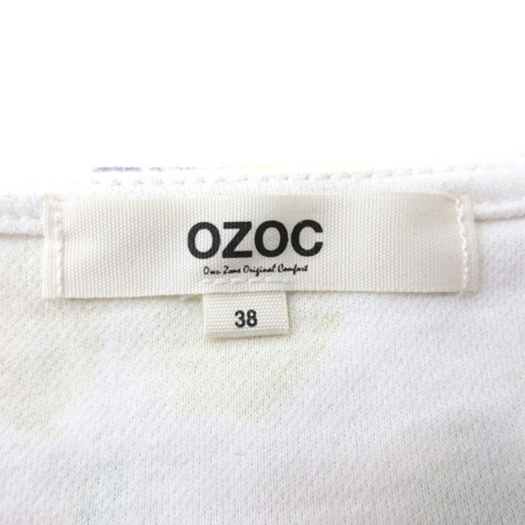 OZOC(オゾック)のオゾック OZOC カットソー クルーネック 花柄 長袖 38 黄色 ■MO レディースのトップス(カットソー(長袖/七分))の商品写真