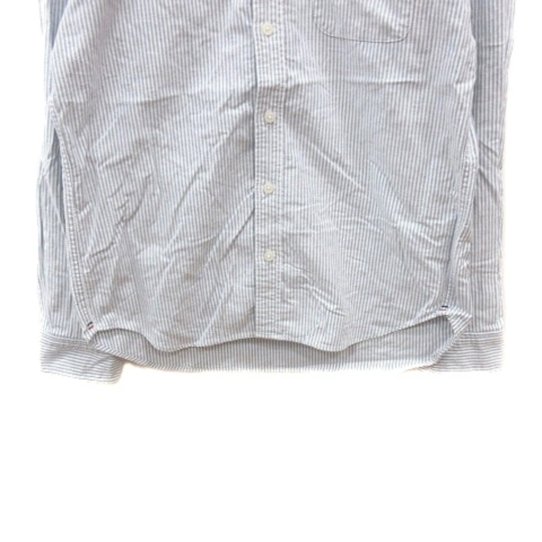 THE SHOP TK(ザショップティーケー)のザショップティーケー ボタンダウンシャツ ストライプ 長袖 M 白 紺 ■MO メンズのトップス(シャツ)の商品写真