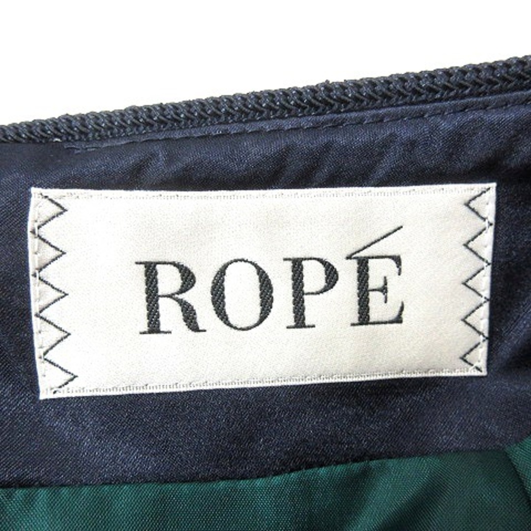 ROPE’(ロペ)のロペ ROPE フレアスカート ミニ ヘリンボーン柄 38 緑 グリーン /MN レディースのスカート(ミニスカート)の商品写真