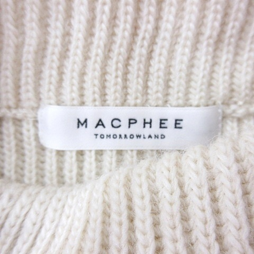 MACPHEE(マカフィー)のマカフィー トゥモローランド ニット セーター ボーダー 長袖 ウール S 白 レディースのトップス(ニット/セーター)の商品写真