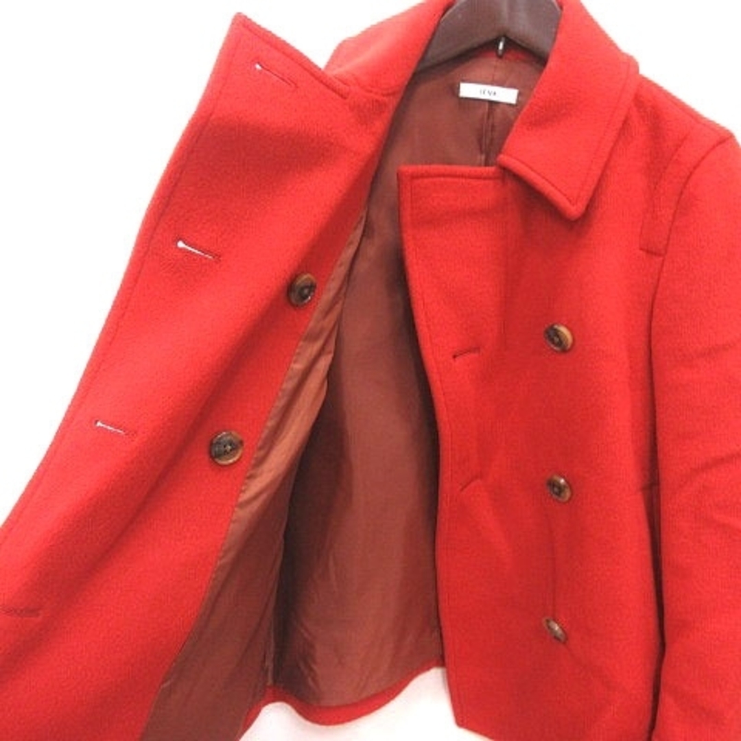 IENA(イエナ)のイエナ ステンカラーコート ショート ダブル 総裏地 ウール 赤 レッド レディースのジャケット/アウター(その他)の商品写真