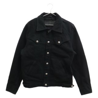 クロムハーツ(Chrome Hearts)のCHROME HEARTS クロムハーツ 袖フローラルクロスパッチ バックフレアニー ブラックデニムジャケット ブラック(Gジャン/デニムジャケット)