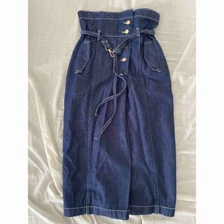 ハーリップトゥ(Her lip to)のHerlipto High-waisted Denim Effect Skirt(ロングスカート)