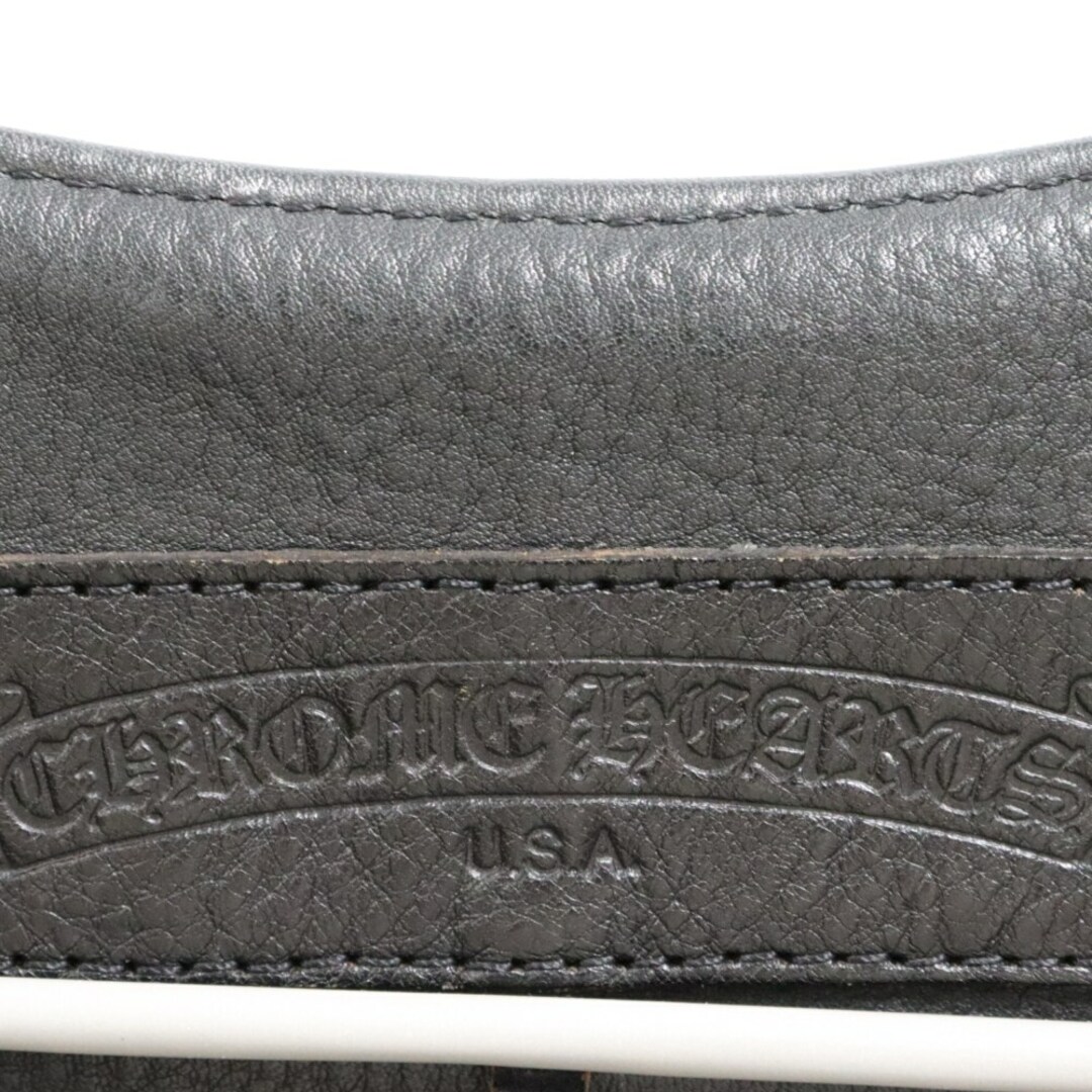 Chrome Hearts(クロムハーツ)のCHROME HEARTS クロムハーツ ダガージップクロスボール装飾レザーベスト ブラック S メンズのトップス(ベスト)の商品写真