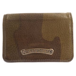 クロムハーツ(Chrome Hearts)のCHROME HEARTS クロムハーツ WALLET CARD CASE V1 3POKET CH SCRL TANK CAMO カードケース カモフラ グリーン/ピンク(名刺入れ/定期入れ)