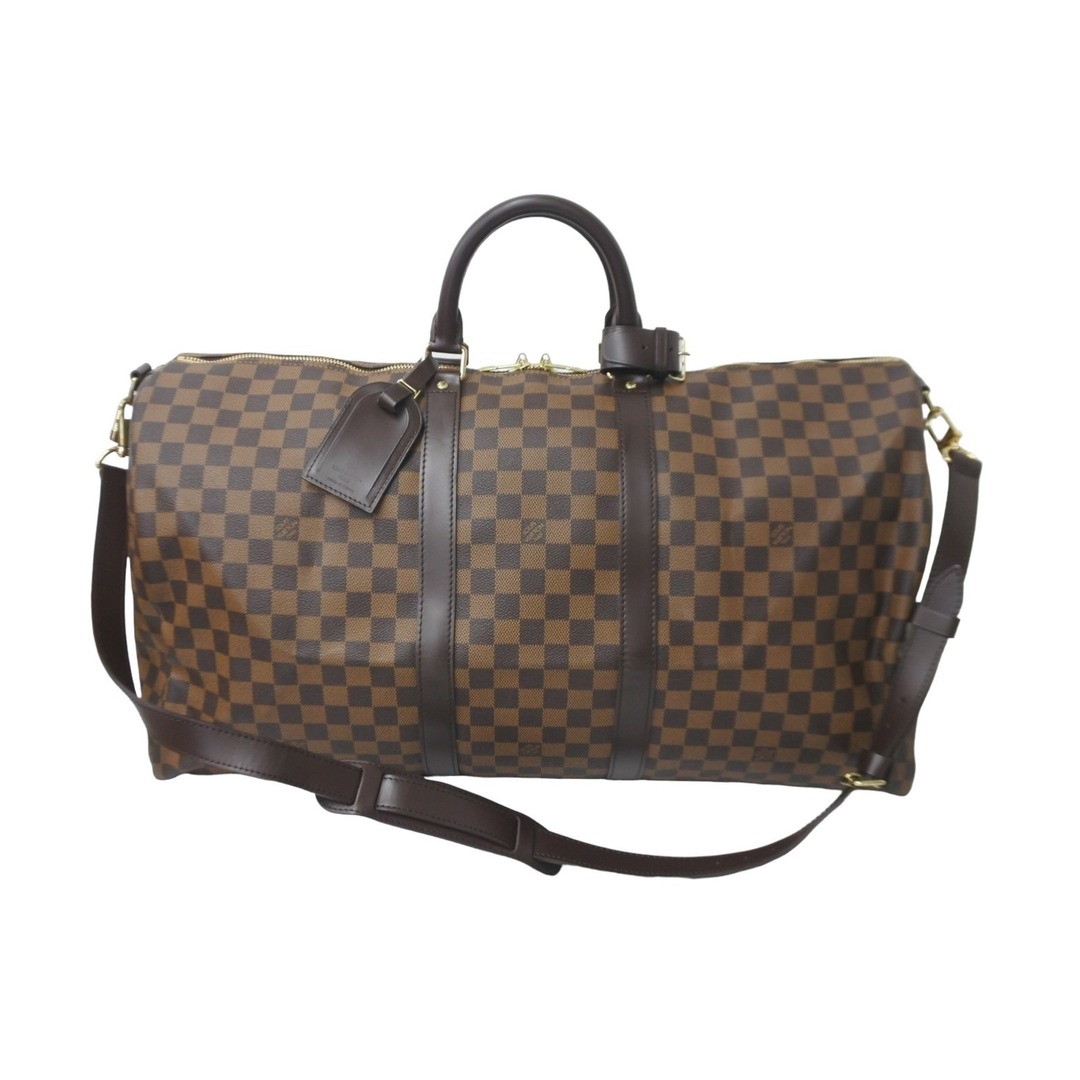 開閉式極美品 LOUIS VUITTON ルイヴィトン ボストンバッグ キーポルバンドリエール 55 ダミエキャンバス ブラウン N41414  59279