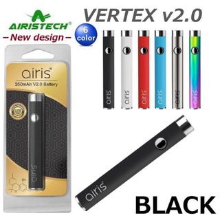 ブラック Airis v2.0 ペン型バッテリー 510規格 CBD CBG(タバコグッズ)