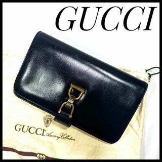 グッチ(Gucci)の【希少品】GUCCI  ヴィンテージ　クラッチバッグ　パーティバッグ　　ネイビー(クラッチバッグ)