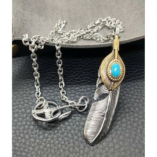 ダブルフェザー ターコイズ ネックレス メンズ インディアン ダブルフェザー ターコイズ ネックレス メンズ インディアン