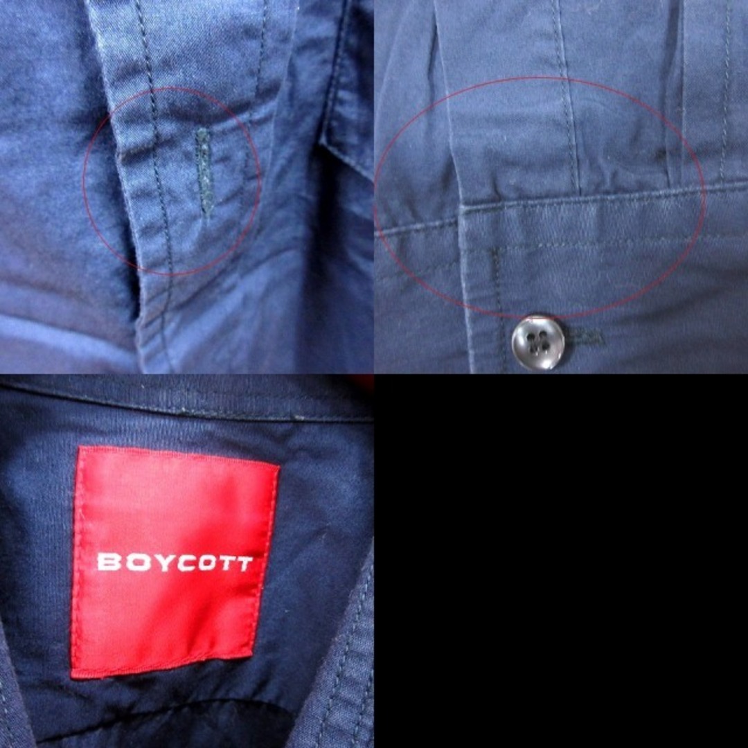 BOYCOTT(ボイコット)のボイコット BOYCOTT シャツ 長袖 M 紺 ネイビー /RT メンズのトップス(シャツ)の商品写真