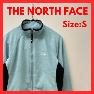 ザノースフェイス(THE NORTH FACE)の【美品】古着　ノースフェイス　フリースジャケット　レディース　スカイブルー　S(トレーナー/スウェット)