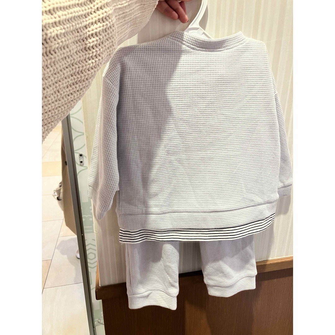 ワッフルセットアップ gray / 90size キッズ/ベビー/マタニティのキッズ服男の子用(90cm~)(その他)の商品写真