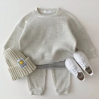 ワッフルセットアップ gray / 90size(その他)