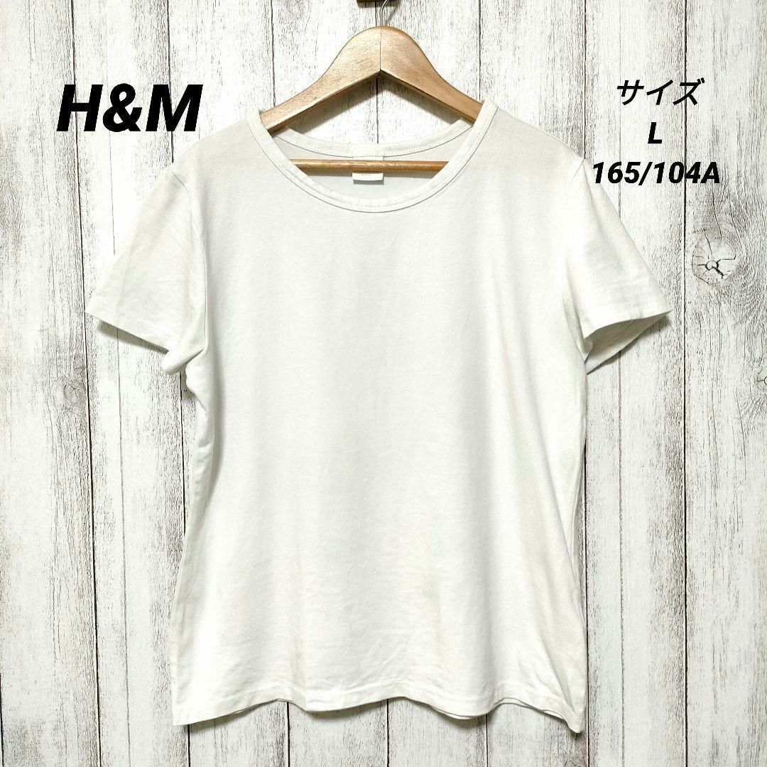 H&M(エイチアンドエム)のHアンドM　サイズL(165/104A)　Tシャツ レディースのトップス(Tシャツ(半袖/袖なし))の商品写真