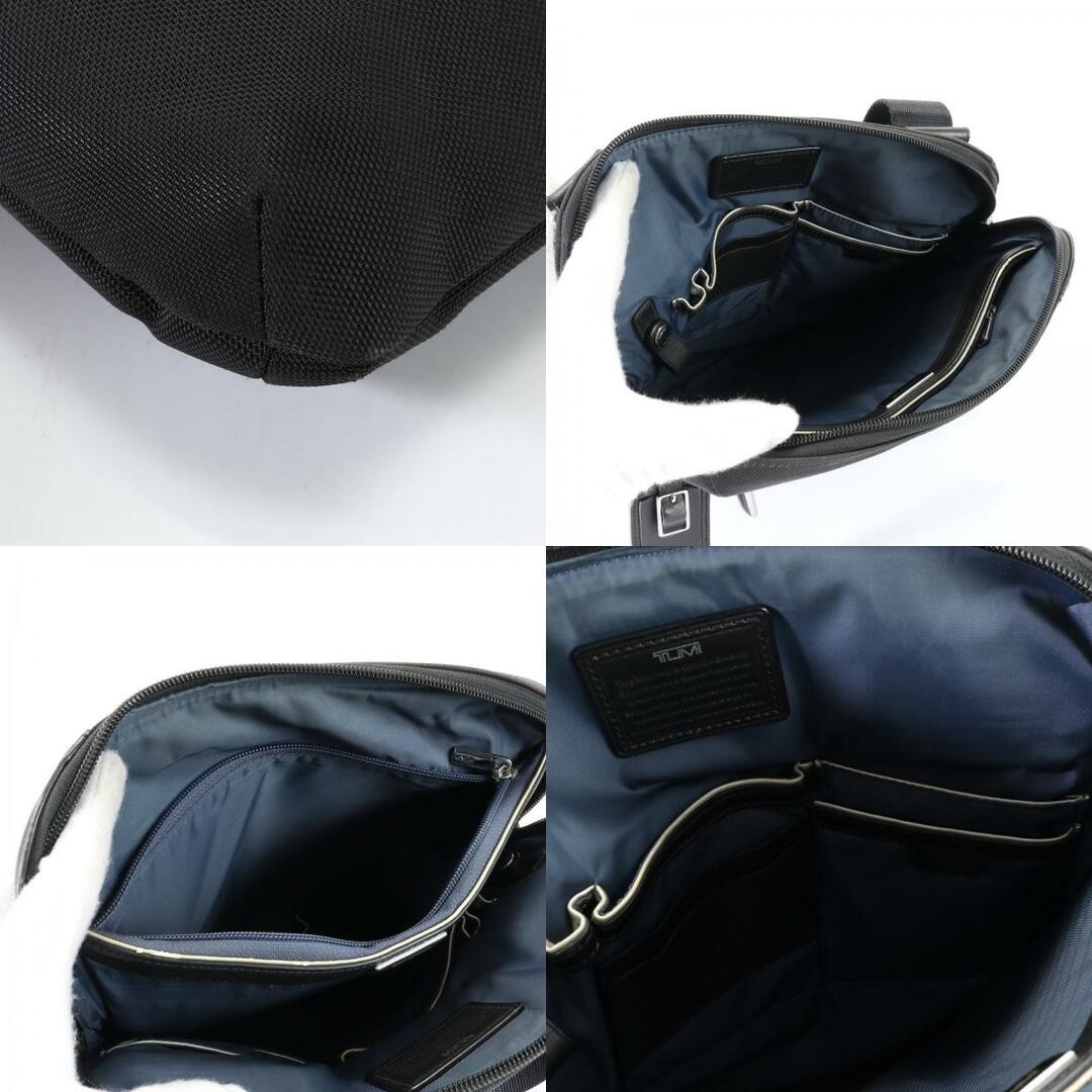 TUMI(トゥミ)のTUMI トゥミ トレーサータグ付 レザー ナイロン ショルダーバッグ 斜め掛け メッセンジャー ブラック 黒 紳士 メンズ EHM L1-2 メンズのバッグ(ショルダーバッグ)の商品写真