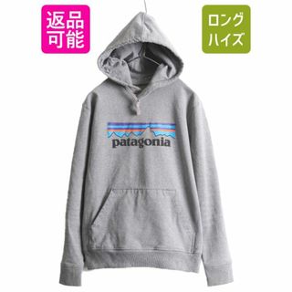 パタゴニア(patagonia)の18年製 パタゴニア プリント スウェット フード パーカー メンズ S / Patagonia トレーナー プルオーバー フィッツロイ アウトドア 裏起毛(パーカー)