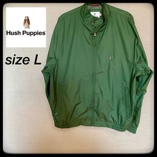 ハッシュパピー(Hush Puppies)のハッシュパピー ナイロンジャケット グリーン おしゃれストライプ L(ナイロンジャケット)