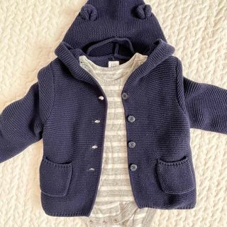 ベビーギャップ(babyGAP)のGAPbaby♡くまちゃんニットパーカー&ロンパース(ロンパース)