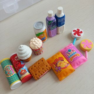 匿名配送無料★お菓子　食品系消しゴムまとめ売り　ドリンク(消しゴム/修正テープ)