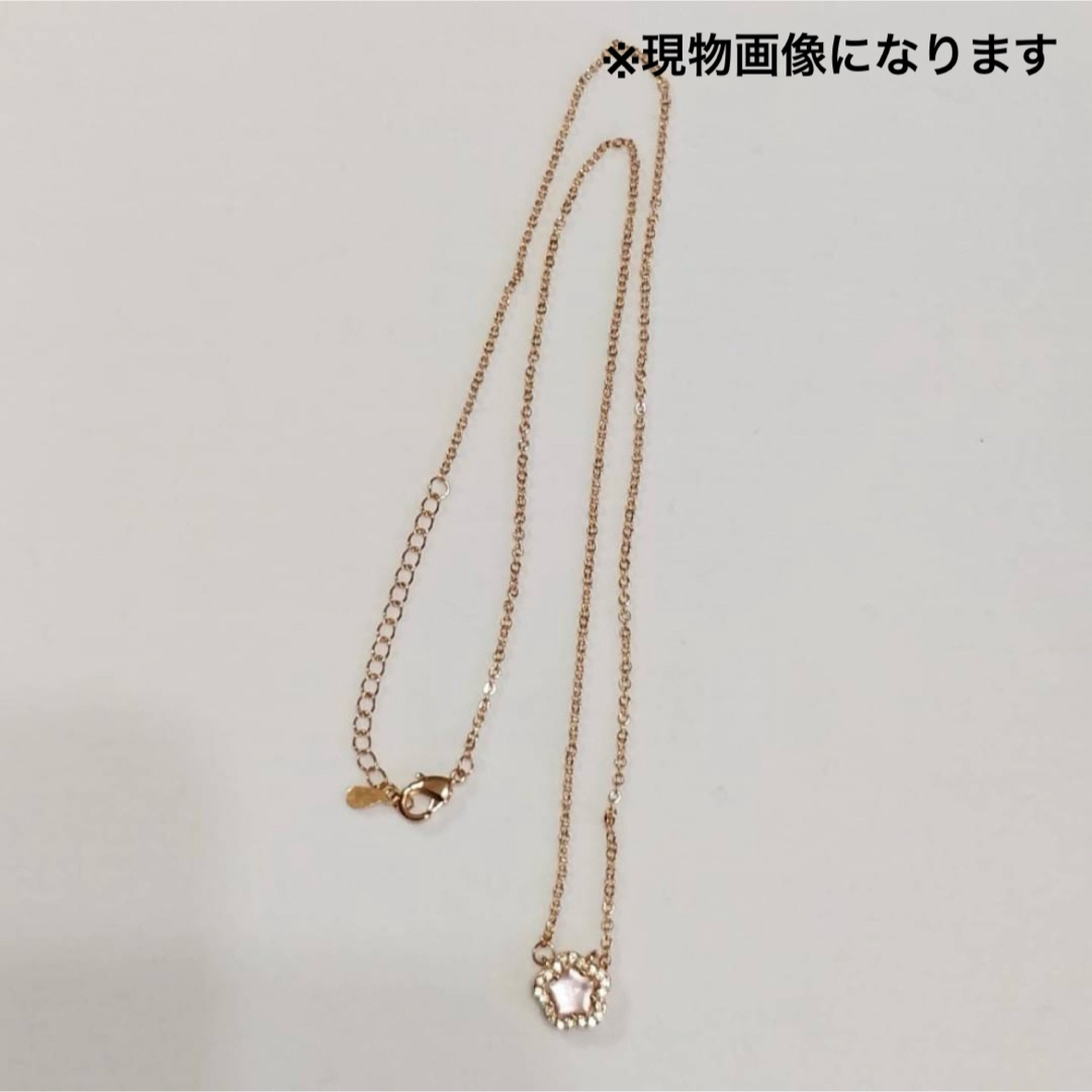 ピンクゴールド S925 花 ネックレス フラワー キラキラ 可愛い 新品 レディースのアクセサリー(ネックレス)の商品写真