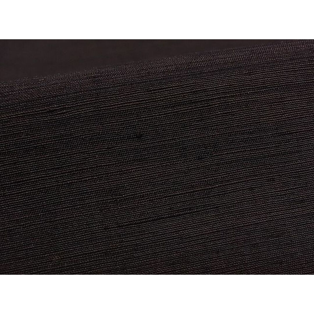 平和屋-こころ店■男性　紬　色無地　黒鳶色　正絹　逸品　B-oa7879 メンズの水着/浴衣(着物)の商品写真