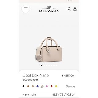 デルヴォー(DELVAUX)の【値下】デルヴォー　クールボックスナノ　セサミ　2024新色　新品(ハンドバッグ)