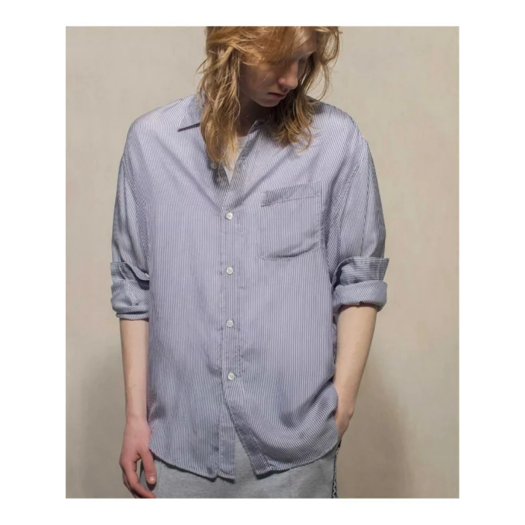 MONKEY TIME（UNITED ARROWS）(モンキータイム)の【monkey time】WASH CUPRA STRIPE SHIRT M メンズのトップス(シャツ)の商品写真