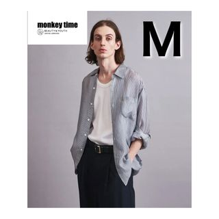 モンキータイム(MONKEY TIME（UNITED ARROWS）)の【monkey time】WASH CUPRA STRIPE SHIRT M(シャツ)