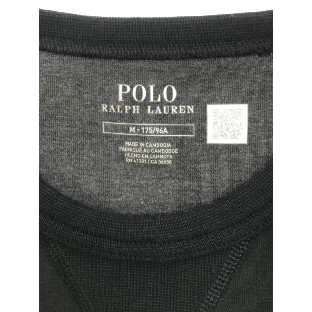 POLO RALPH LAUREN(ポロラルフローレン)のPOLO RALPH LAUREN ポロラルフローレン クルーネックスウェットトレーナー ブラック M メンズのトップス(スウェット)の商品写真