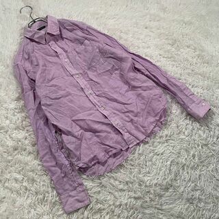 バンヤードストーム(BARNYARDSTORM)のBARNYAD STORM (F) リネン シャツ 羽織り シンプル 紫色 長袖(シャツ)