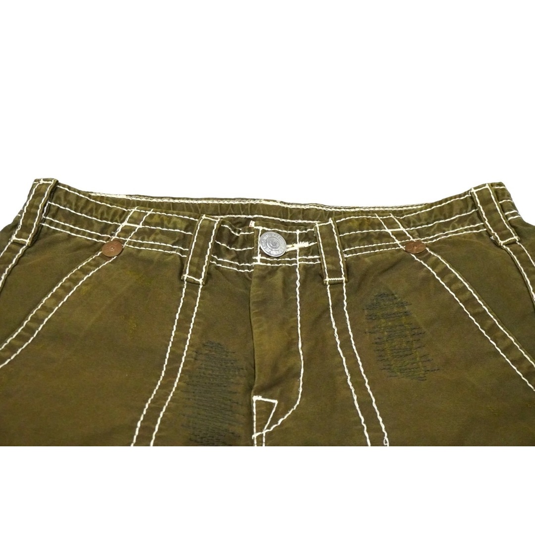 True Religion(トゥルーレリジョン)のTRUE RELIGION トゥルーレリジョン カットオフ カーゴショートパンツ カーキ コットン サイズ30 美品 中古 59572 レディースのパンツ(ショートパンツ)の商品写真