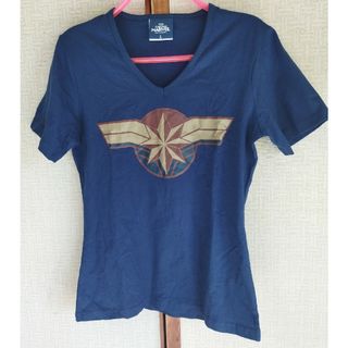 マーベル(MARVEL)の【新品】MARVEL レア トップス 男女兼用★ブルー(Tシャツ(半袖/袖なし))