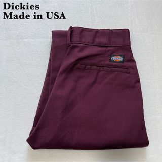 80s チビタグ dickies USA製 W42 ワークパンツ ネイビー