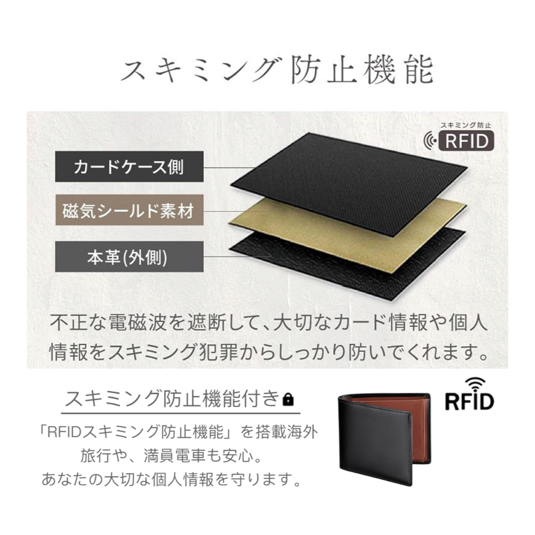 財布 メンズ 2つ折り 本革 二つ折り 小銭入 ビジネス おしゃれ バレンタイン メンズのファッション小物(折り財布)の商品写真